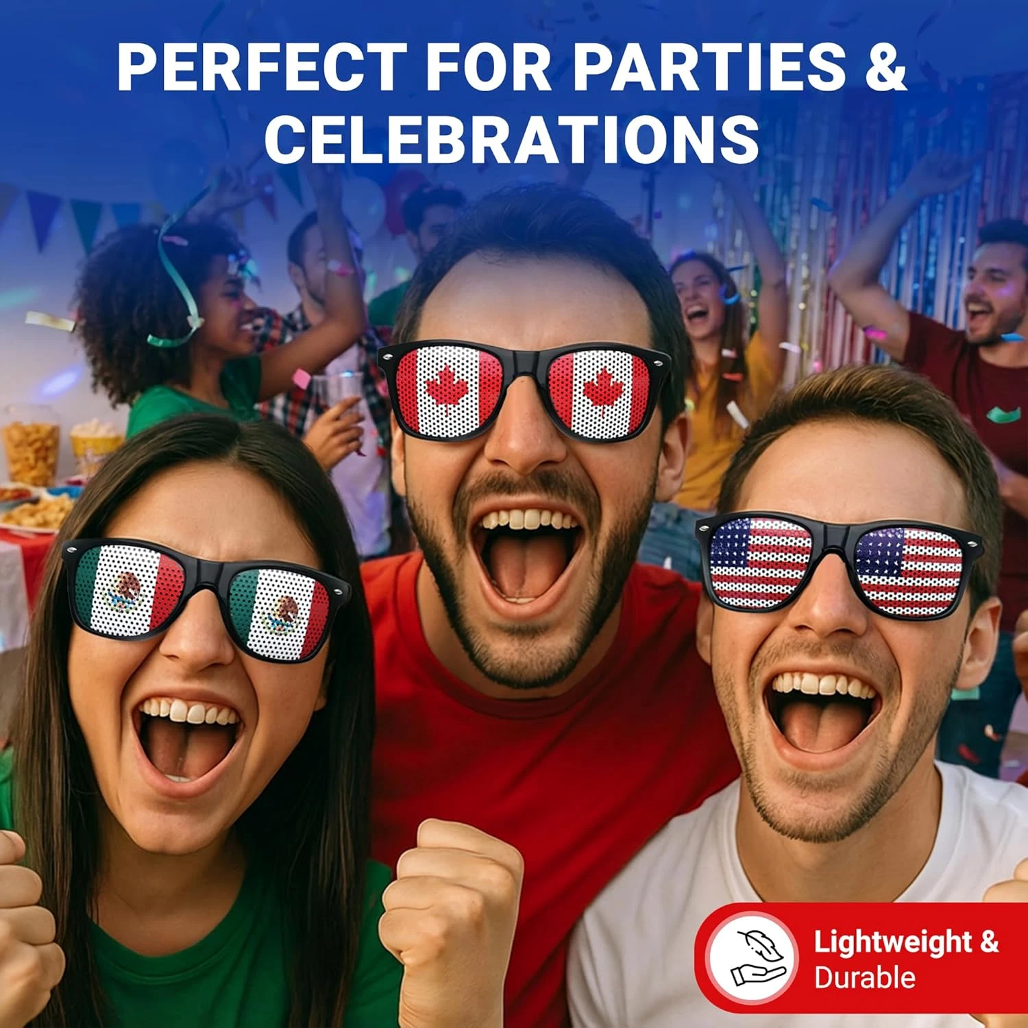 Flag Sunglasses 5-Pack USA Canada Mexico