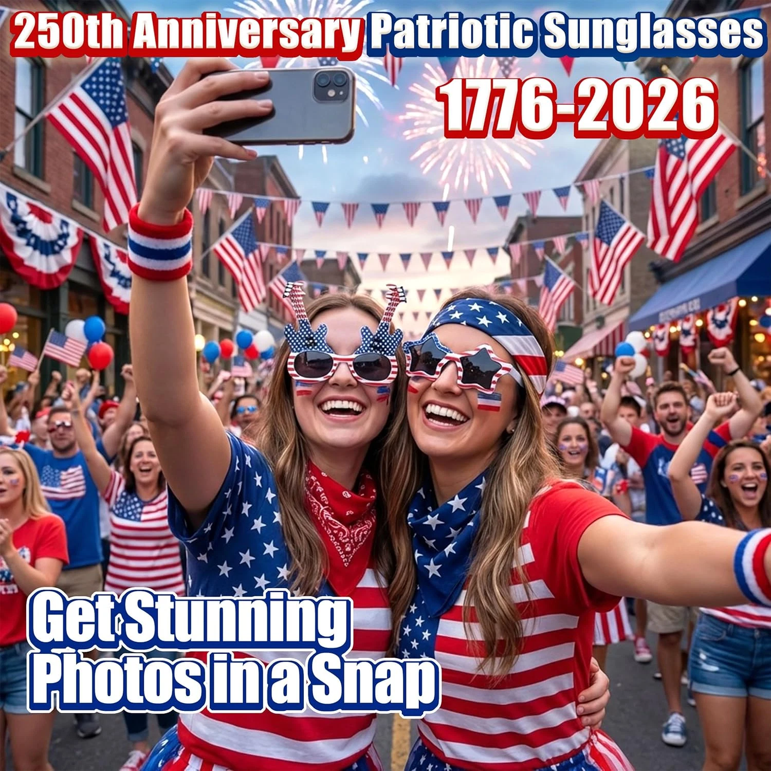 11-Pack Patriotic USA Flag set
